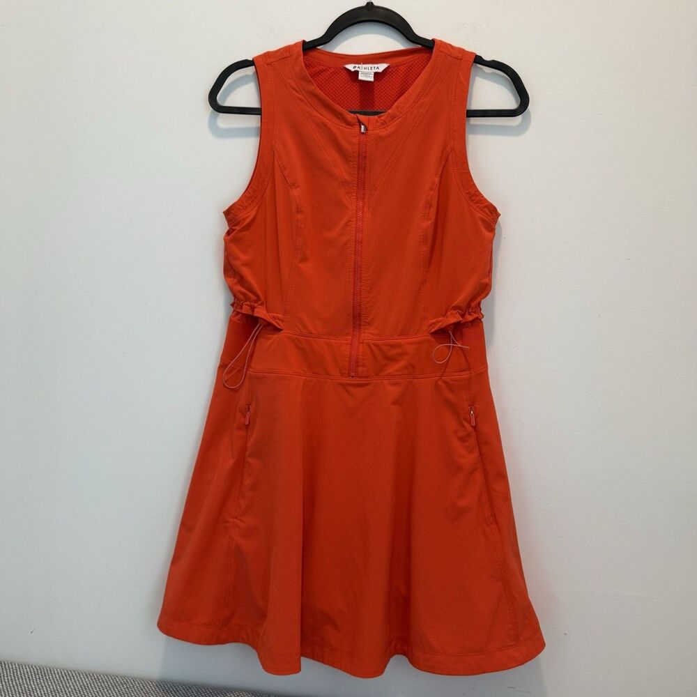 Athleta Expedition Dress Womens 4 Orange Featherweight Stretch Skort Hiking - Picture 6 of 14
